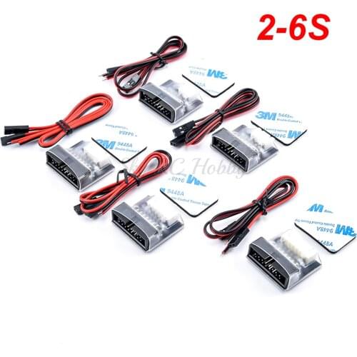 1PCS Multi-function Lithium Battery Balanced Plug Power Supply Board Balance 2-6S Support 8 Outputs for RC Aircraft Airplane