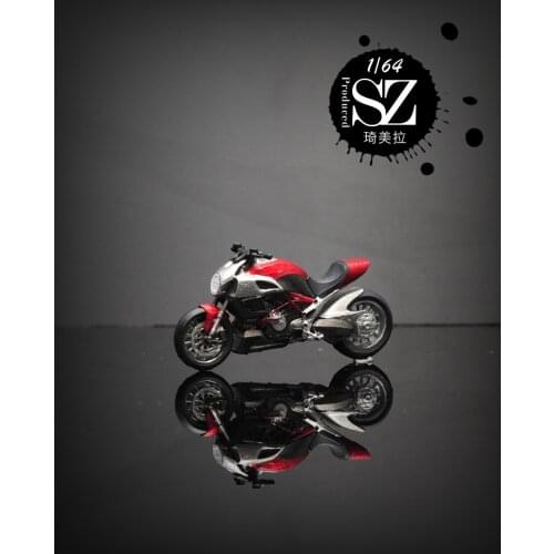 1:64 Scale Resin Die-cast Street Car Motorcycle Model Car Scene Layout Model Collection Decoration Toys