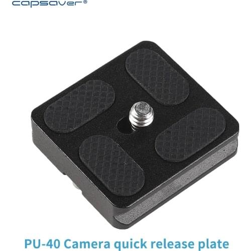 Capsaver Tripod Monopods Square Quick Release Plate Tripod Head Adapter With 1/4 Screw Rubber Tripod Head Mount For DSLR Camera