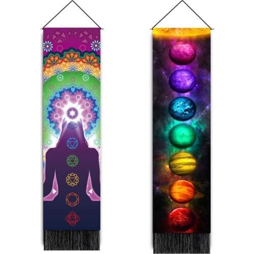 New Seven Chakra Wall Hanging Tapestry Bohemia Tarot Phase Tassel Tapestry Boho Art Tapestries For Home Bedroom Advantage