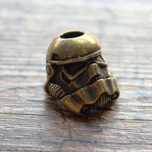 Knife Beads White Soldiers Brass Warrior Pencils Copper Helmet Knife Drops Rope Pendant Retro EDC Outdoors Knife EDC