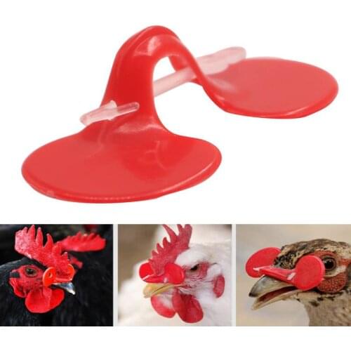 500PCS Chicken Eye Glasses Beak Clasps Farming Chicken Spectacles Cock Glasses with Hole Protector Anti-pecking Blinders Tools