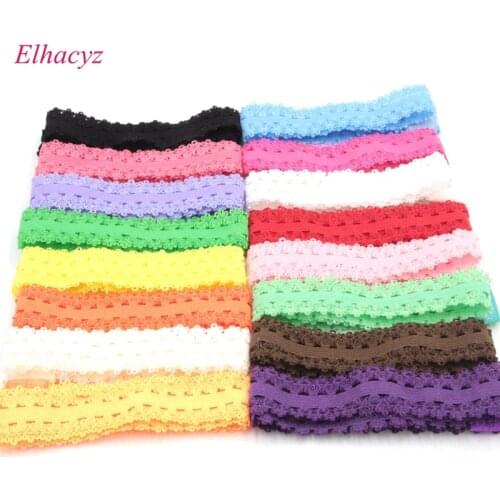 Wholesale 240pcs/lot 16Colors elastic lace headband flexible Shimmery Shimmer Satin Stretchy Hair Accessories Can Chose Color