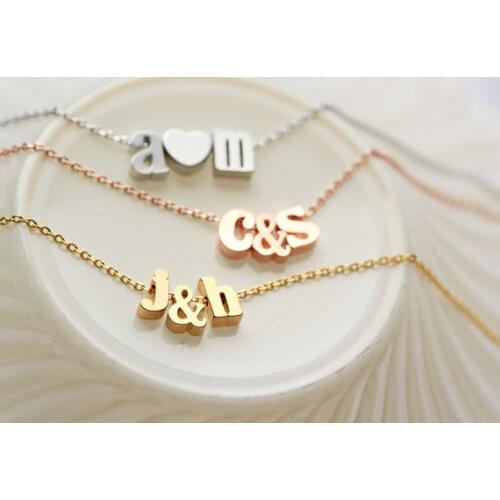 Thick letter necklace 925 Sterling Silver Special Design
