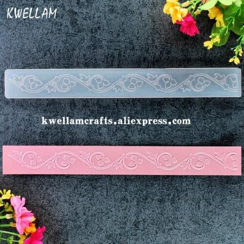 Leaves Garland Plastic Embossing Folder For Scrapbook DIY Album Card Tool Plastic Template 21.5x2.6cm KW8101224