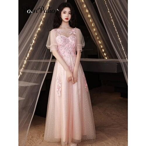Pink Formal Dresses For Birthday Party Plus Size Women A-line Evening Gowns 2021 Floor-Length Long Special Occasion Dresses