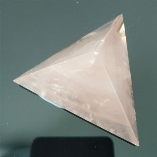 Rose Crystal Tetrahedron Pyramid Stone Stones Crystals Pyramide Wicca Cristal Islande Pierre Naturelle Cristaux Healing Home