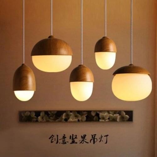 Modern pendant light for restaurant dining room hotel kitchen pendant lights fixture glass lamp wood light living room lighting