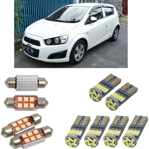 SuperbrightInterior led Car lights For chevrolet aveo hatchback t300 Reading dome bulbs error free License Plate Light