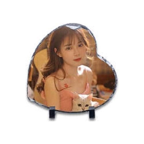 Thermal transfer heart-shaped stone painting Blank supplies bright matte coated stone painting heart-shaped 61/personalized cust