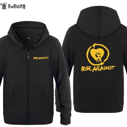 Zipper Hoodies Men Radiohead Print Mens Hoodie Hip Hop Fleece Long Sleeve Music Rock Mans Jacket Coat Sweatshirt Tracksuit New
