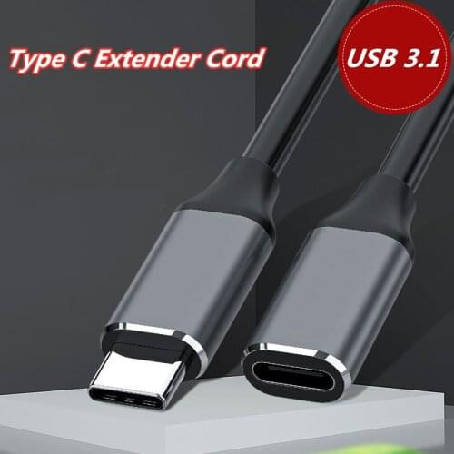 USB C Extension Cable Thunderbolt 3 Type C Extender Cord 4K USB-C Male to Female Cable for MacBook Pro USB 3.1 Extension Cable