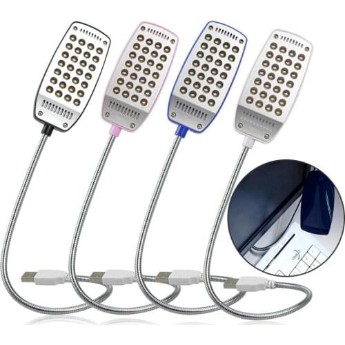 Ultra Bright Portable 28LEDs Desk Lamp Reading lights Mini USB Book light Bright And Flexible 4 Colors Laptop Notebook DeskLamp
