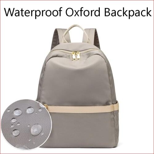 Womens Backpack Shoulder Bag Black Oxford Cloth Mini Small Cute Girl for Motorcycle Travel Waterproof Feminina Diaper Handbag