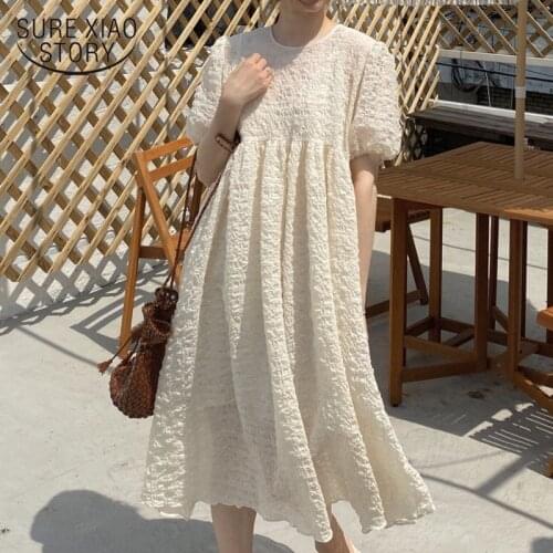 2021 New Chic Round Collar Women Dresses with Slings Casual Maxi Dress A-line Loose Long Dress Summer Vestido Feminino 15347