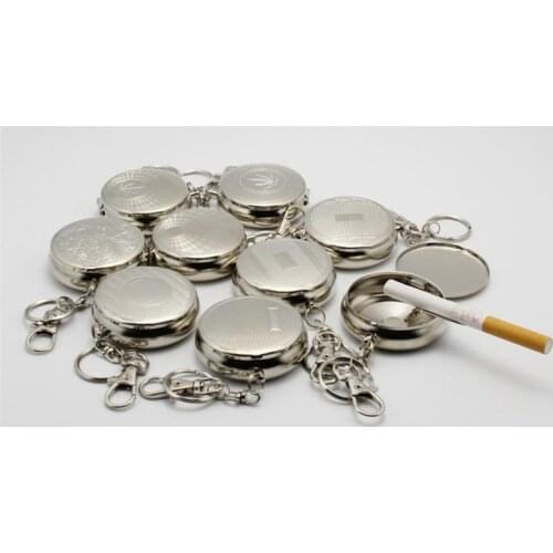 1pc Key Chains Fashion Small Ashtray Easy To Carry Outdoor Keyring Jewelry Hot Sale New 2021