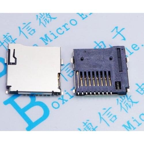 10pcs/lot 9pin Micro SD card slot connectors, size 14*15mm TF card deck, fit for phone, tablet, Vehicle Navigation The pop-up