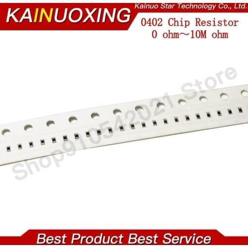 100pcs 0402 5% SMD resistor 0R ~ 10M 1/16W 0 1 10 100 150 220 330 ohm 1K 2.2K 10K 100K 0R 1R 10R 100R 150R 220R 330R 1M 4.7K