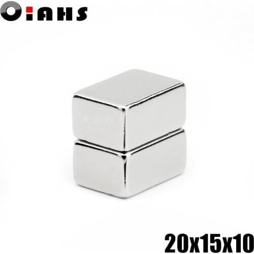 20pcs 20x15x10 Neodymium Magnet 20*15*10 mm N35 NdFeB Block Super Powerful Strong Permanent Magnetic imanes Block