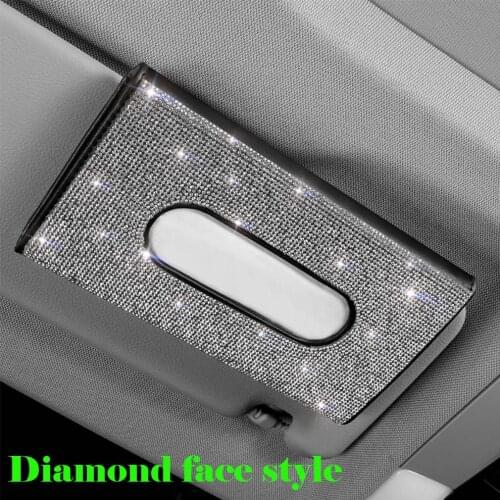 2021 Car Tissue Box Towel Sets Car Sun Visor PU Leather Tissue Box Holder Auto Interior Storage Decoration Car Accessories