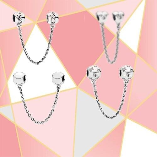 2021 New Fashion 100% S925 Sterling Silver Safety Chain Of Various Styles Original Diy Jewelry Pendants Suitable For Women