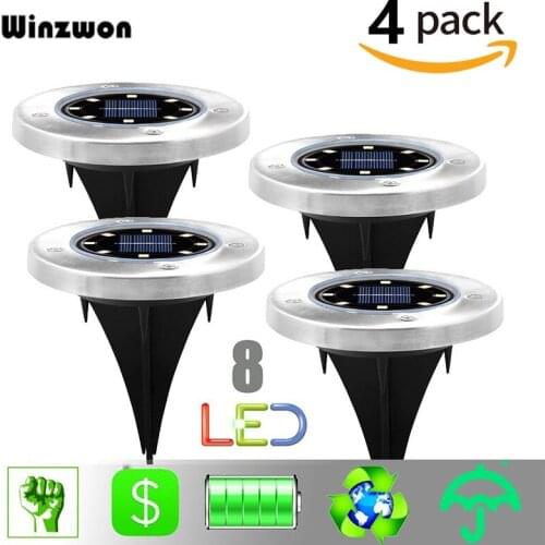 4Pcs/set Solar Ground Light Garden Lamp Outdoor Garden Decoration Landscape Backyard Pathway Lawn Light Garden Decorative Stakes