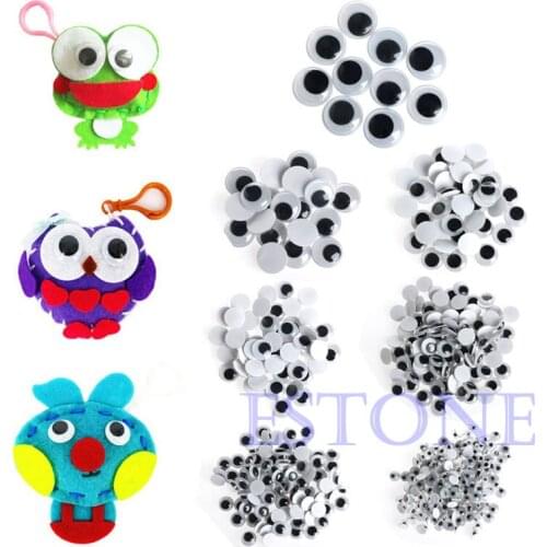520PCS/set Self-adhesive Mixed 6mm /8mm /10mm /12mm/ 14mm/20mm Dolls Eye For Toys Dolls Googly Eyes Used For Doll Accessories