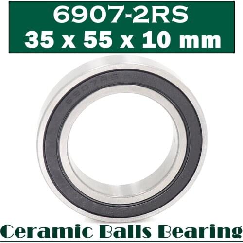 6907 Hybrid Ceramic Bearing 35x55x10 mm ABEC-1 ( 1 PC ) Bicycle Bottom Brackets & Spares 6907RS Si3N4 Ball Bearings