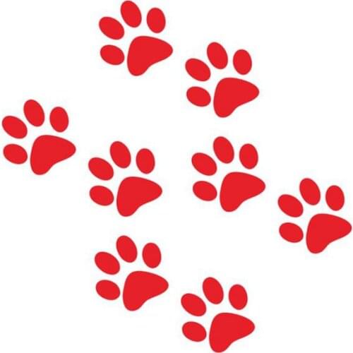 8 Pieces Car Stickers Cat Paw Prints Cute Paw Prints Decoration Multi Function Cartoon Car Bicycle Motorcycle Sticker