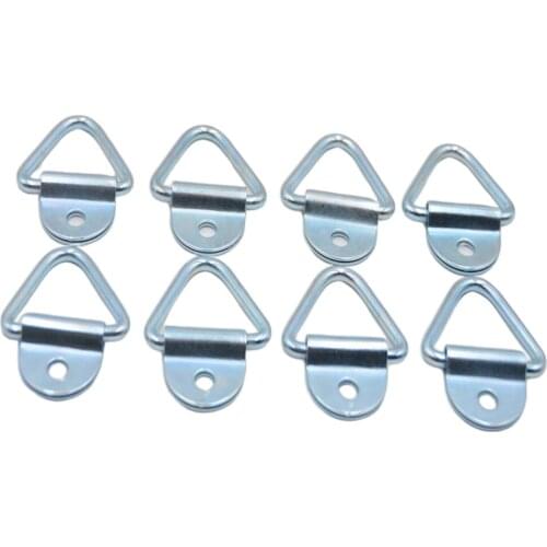 8x Steel V-Ring Bolt on Trailer Cargo Tie-Down Anchor Mount Pan Tiedown Trailer