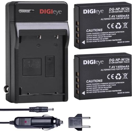 2X NP-W126 NP-W126s Battery + Charger Kit for Fujifilm FinePix HS30EXR HS50EXR X-A1 X-A3 X-E1 X-M1 X-T1 X-T2 X-T10 X-Pro1 X-PRO2