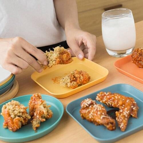 Spit Bone Dish Household 6 Inch Small Pickle Seasoning Dish Plastic Snack Cake Dining Table Garbage Storage Tray