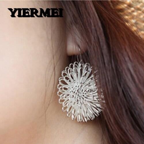 Large Sunflower Earrings Ear Hook Earrings Unique Seasonal Style Dandelion Earrings Female Jewelry