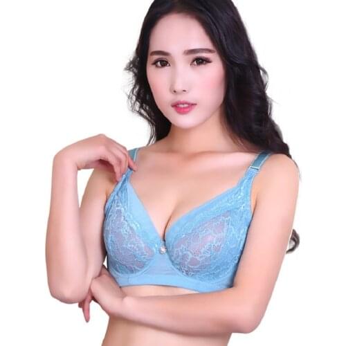 Fashion sexy thin cup push up women bra breathable female bralette big cup size intimate underwear lady lingerie