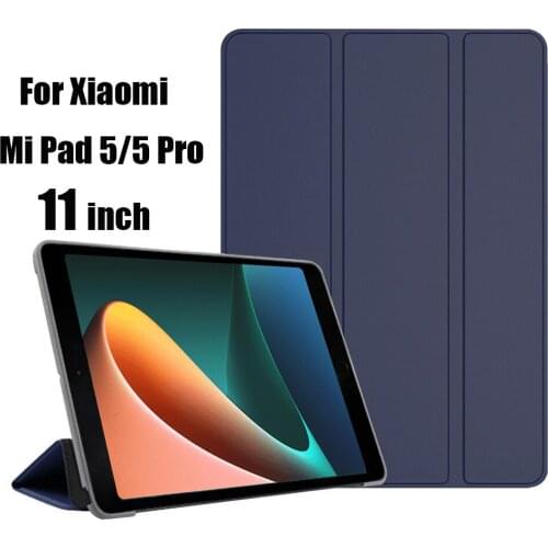 For Xiaomi Mi Pad 5 Pro Case Ultra Thin Smart Cover For Xiaomi Mi Pad5 Pro 11 inch 2021 PU Leather Tablet Protective Funda