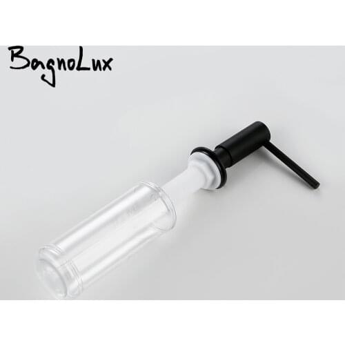 Bagnolux Black 360 Degree Swivel Liquid Soap Dispenser Plastic Bottle Installed In The Kitchen Sink Is Convenient And Simple