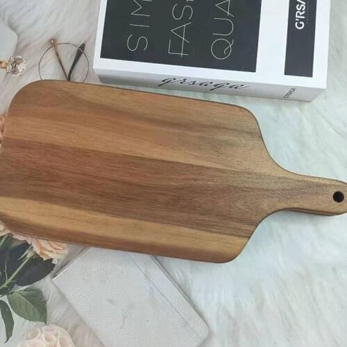 Kitchen Household Acacia Wood Square Cutting Board Cheese Western Breakfast Pizza Plate
