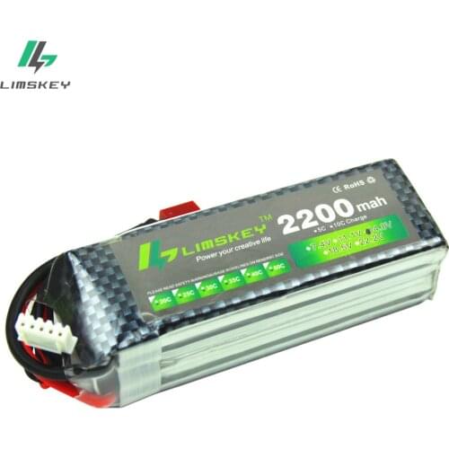 Limskey Power Lipo Battery 14.8V 2200mAh 25C Max 35C 4S Lipo For Helicopter Quadcopter RC Truck Drone Battery 14.8 Lipo