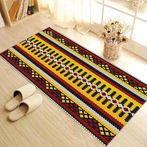 False Carpet Floor Stickers Home Decal Non-slip Arab Carpet PVC Sticker 60x120cm