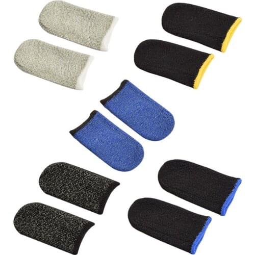 50 Pair Sweat-Proof Knitted Fabric Finger Cover Game Touch Screen Thumb Game Pad Finger Sleeve for Gaming Accessories
