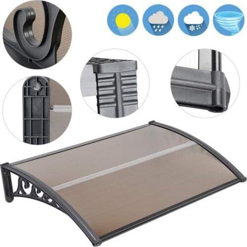 Awning Window Awning Modern Polycarbonate Cover Front Door Outdoor Patio Canopy Sun Shelter Window Eaves Rain Cover HWC