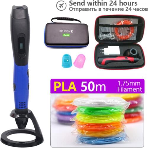 New version 3d pen 3d printer pen USB power supply is safe and convenient, with storage bag, easy to carry to outdoor creation