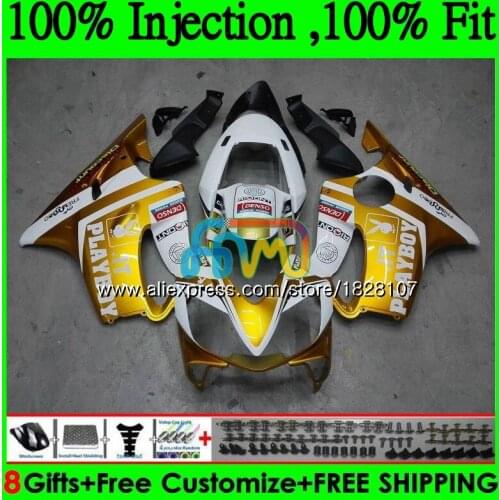 OEM For HONDA CBR 600 F4i CBR600FS CBR600 F4i 01 02 03 139BS.90 CBR 600F4i 600 FS Golden white CBR600F4i 2001 2002 2003 Fairing