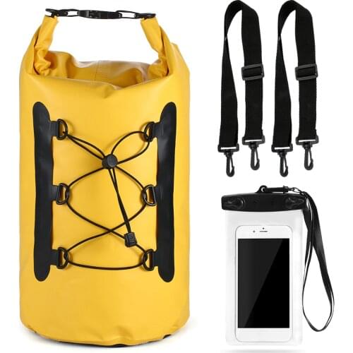 Outdoor Backpack Roll-top Floating Water Bag with Waterproof Pouch Beach Dry Bag Phone Case For Boating Fishing Surfing