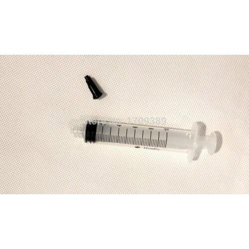 Pack of 50 x 10ml Luer lock Industrial Syringes W/ black tip cap