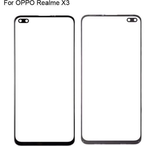 2pcs For OPPO Realme X3 Front LCD Glass Lens touchscreen For OPPO Realme X 3 Touch screen Panel Outer Screen Glass without flex