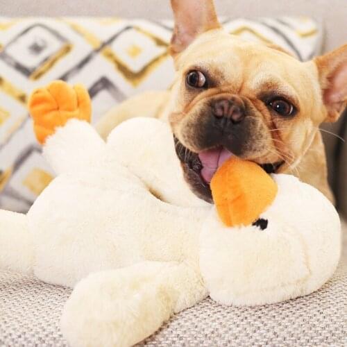 Squeak Stuffed Duck Toy Bite Chew Pet Accessories Puppy Accompany Dog Products Toy Plush Cats Soft Cute