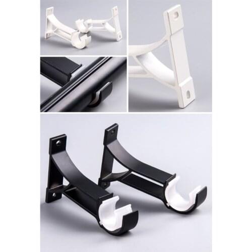 2pcs Window Drapery Ceiling Hanging Holder Wall Curtain Rod Bracket Set Side Top Mounted Fits 1 inches Rod