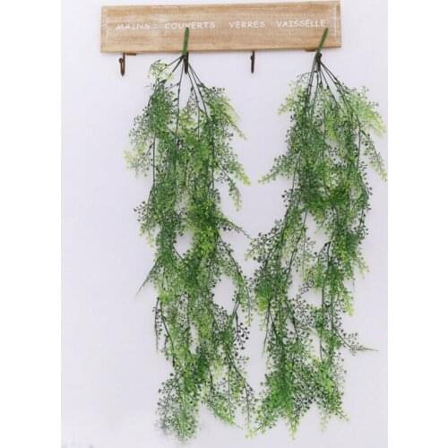 2pcs 75cm Hanging Artificial Fan-shape Leavs Vine Rattan Willow Wall Wedding Holiday Party Birthday Venue Hanging Decoration