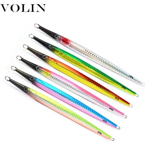 VOLIN 2020 NEW Hard Bait Fast Jigging Lead Lure 80g Saltwater Metal Fishing Lure Shore Jigging Artificial Bait Fishing Tackle